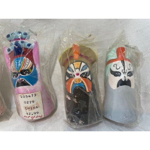Set of 6 Chinese Opera Character Hand Painted Figurines Made in China Collectibl - Picture 3 of 11
